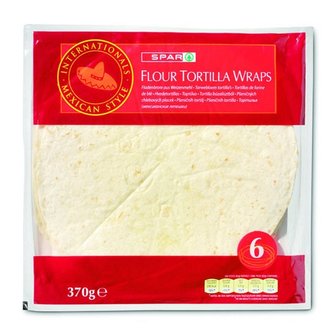 Spar Wraps Flour Tortilla